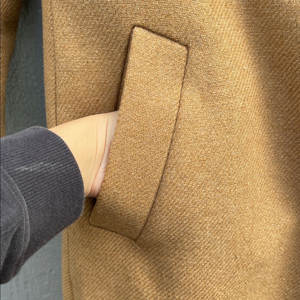 Zara Women's Camel Wool Blend Trench Coat Size: M - Picture 4 of 11